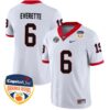 Daylen Everette No 6 Mens Red Black Georgia Bulldogs Split Edition Mascot 100Th Anniversary