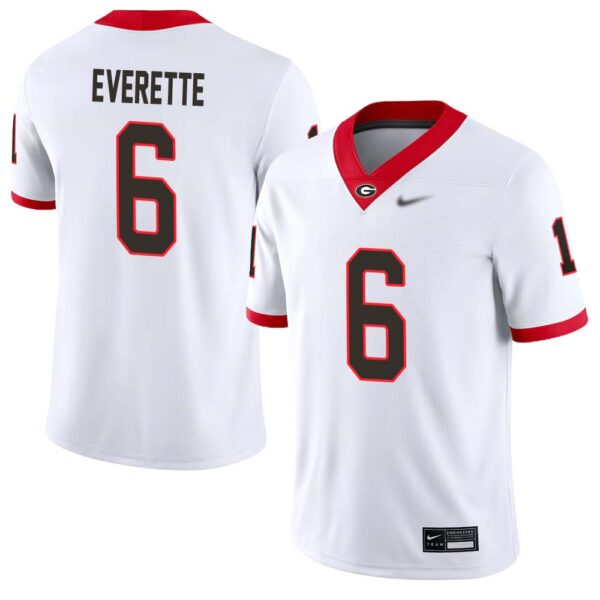 Daylen Everette No 6 Mens White Georgia Bulldogs Nil Pick A Player Football Jersey