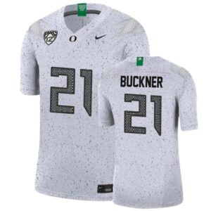 DeForest Buckner No 21 Men’s Oregon Ducks College Football White Eggshell Limited Football Jersey
