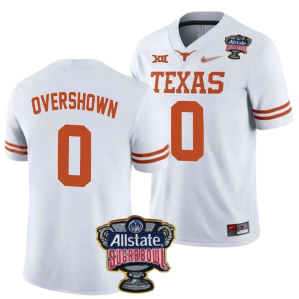 Demarvion Overshown No 0 Texas Longhorns Allstate Sugar Bowl Patch 2024 College Football White