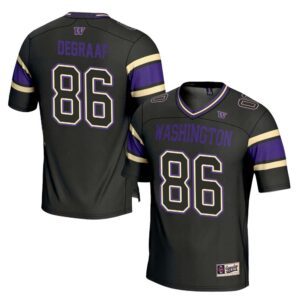 Decker DeGraaf No 86 Men’s GameDay Greats Black Washington Huskies NIL Pick-A-Player Football Jersey