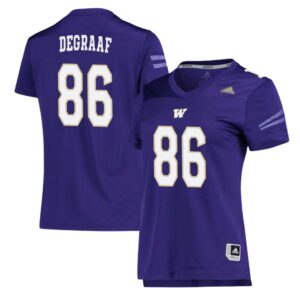 Decker DeGraaf No 86 Woman’s Purple Washington Huskies Team Premier Football Jersey