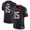 Demello Jones No 15 Mens Georgia Bulldogs White Gold Player Custom Limited Jersey