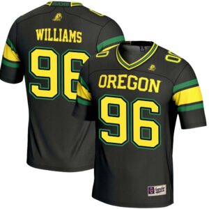 Demetrius Williams No 96 Black Oregon Ducks NIL Player Football Jersey for Men
