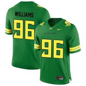 Demetrius Williams No 96 Oregon Men’s Football Limited High School Home Jerseys Green