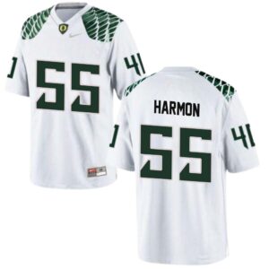 Derrick Harmon No 55 Oregon Ducks Men’s Football Limited Away Football Jerseys White