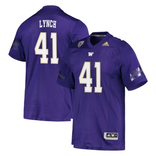 Deshawn Lynch No 41 Men’s Purple Washington Huskies Team Premier Football Jersey