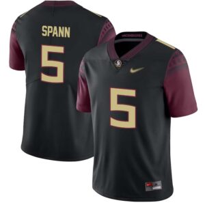 Deuce Spann No 5 Men’s Florida State Seminoles Limited Football Jersey – Black