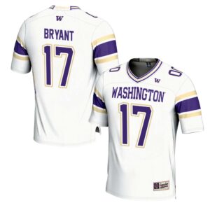 Deven Bryant No 17 Men’s GameDay Greats White Washington Huskies NIL Pick-A-Player Football Jersey