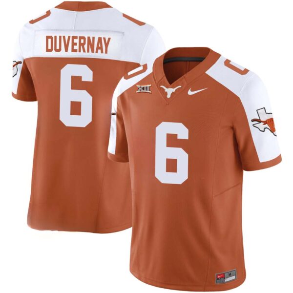 Devin Duvernay No 6 Texas Longhorns Vapor Limited Custom Orange Jersey