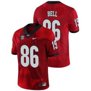 Dillon Bell No 86 Georgia Bulldogs Mens NCAA Red 2022 National Championship Decisive Highlights College Football Jersey