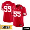 Dominic Kirks No 55 Youth Cfp Ohio State Buckeyes Playoff First Round 2025 Jersey- Replica