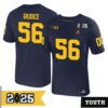 Donovan Edwards No 7 Men Cfp Michigan Wolverines 2025 Home Game Jersey- Replica