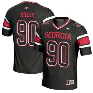 Drew Miller No 90 Mens GameDay Greats Black Georgia Bulldogs NIL Pick A Player Football Jersey