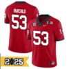 Dylan Fairchild No 53 Men Cfp Georgia Bulldogs Playoff First Round 2025 Jersey- Replica