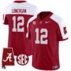Dylan Lonergan No 12 Men’s Alabama Crimson Tide Limited Custom Black Golden Jersey