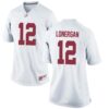 Dylan Lonergan No 12 Youth Alabama Crimson Tide Throwback Football Jersey