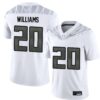 Dylan Williams No 20 Men’S White Oregon Ducks Alternate Game Jersey