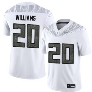 Dylan Williams No 20 Men’s White Alumni Oregon Ducks Game Jersey