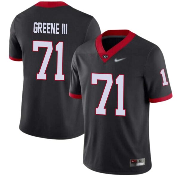 Earnest Greene Iii No 71 Mens Black Georgia Bulldogs Pick A Player Replica Football Jersey