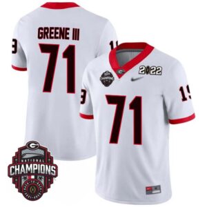 Earnest Greene III No 71 Mens Georgia Bulldogs Back To Back National Champions 2022 Limited Jersey