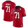 Earnest Greene Iii No 71 Mens Georgia Bulldogs White Gold Player Custom Limited Jersey