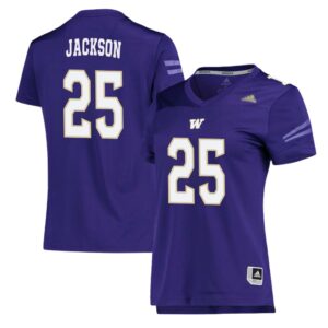 Elijah Jackson No 25 Woman’s Purple Washington Huskies Team Premier Football Jersey