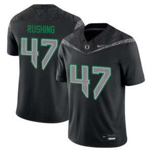Elijah Rushing No 47 Men’s Black Oregon Ducks Alumni Game Jersey