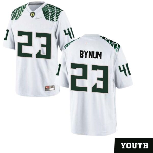 Ellis Bynum No 23 Oregon Ducks Youth’S Football Limited Away Football Jerseys White