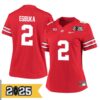 Emeka Egbuka No 2 Men Cfp Ohio State Buckeyes Playoff First Round 2025 Jersey- Replica
