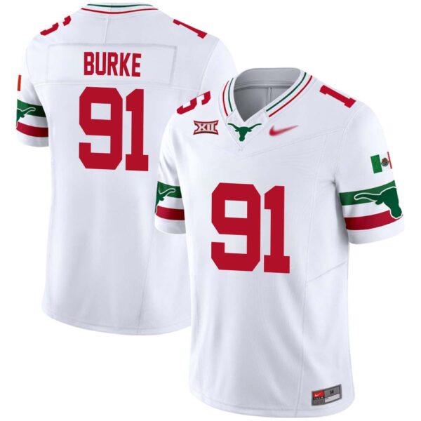 Ethan Burke No 91 Men’s Texas Longhorns Mexico Vapor Jersey