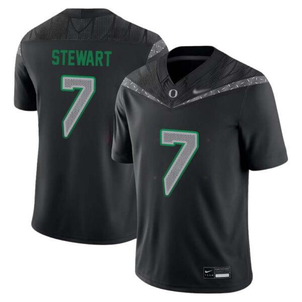 Evan Stewart No 7 Men’S Black Oregon Ducks Alumni Game Jersey