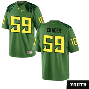 Fox Crader No 59 Youth’s Apple Green Oregon Ducks Football Game Jersey