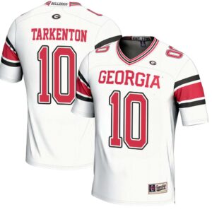 Fran Tarkenton No 10 Mens GameDay Greats Carson Beck White Georgia Bulldogs NIL Player Football Jersey