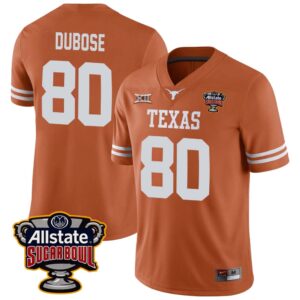 Freddie Dubose No 80 Texas Longhorns Allstate Sugar Bowl Patch 2024 College Football Orange