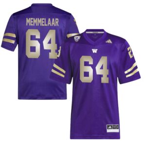 Gaard Memmelaar No 64 Men’s Purple Washington Huskies 2023 Premier Jersey