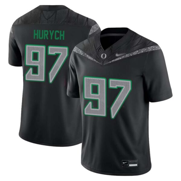 Gage Hurych No 97 Men’S Black Oregon Ducks Alumni Game Jersey