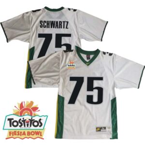 Geoff Schwartz No 75 Mens Oregon Ducks Mighty Oregon Throwback Football Uniforms Fiesta Bowl 2002 Champions Patch
