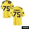 Geoff Schwartz No 75 University Of Oregon Men’S Football Limited High School Jerseys Black