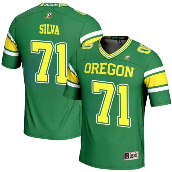 George Silva No 71 Men’S Gameday Green Ndsu Bison Endzone Football Jersey