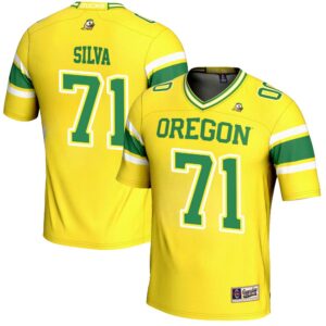 George Silva No 71 Yellow Oregon Ducks NIL Player Football Jersey for Men
