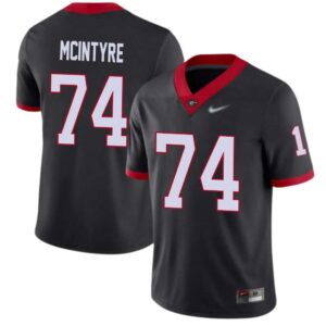 Guy McIntyre No 74 Mens Black Georgia Bulldogs Pick A Player Replica Football Jersey