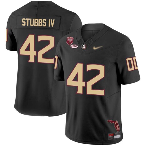 Harold Stubbs Iv No 42 Men’s Florida State Seminoles Throwback Limited Football Jersey- Black