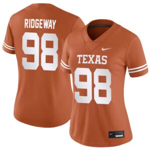 Hassan Ridgeway No 98 Orange Texas Longhorns Football Custom Game Jersey for Woman