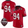 Henry Bates No 94 Mens Georgia Bulldogs Orange Bowl 2023 Tag Jersey