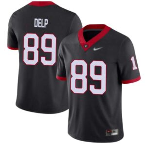 Henry Delp No 89 Mens Black Georgia Bulldogs Pick A Player Replica Football Jersey