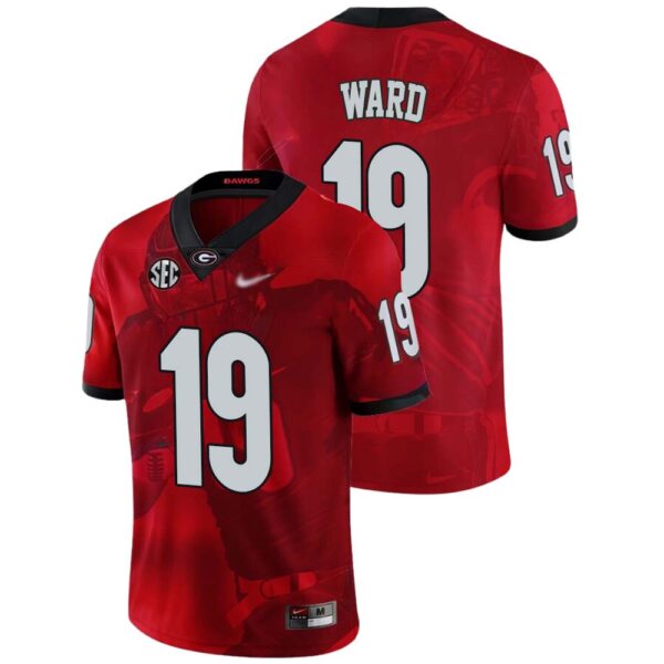Hines Ward No 19 Georgia Bulldogs Mens Ncaa Red 2022 National Championship Decisive Highlights College Football Jersey