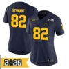 I_Marion Stewart No 82 Men Cfp Michigan Wolverines 2025 Home Game Jersey- Replica