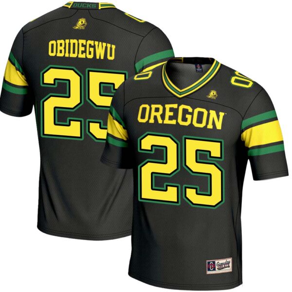 Ify Obidegwu No 25 Black Oregon Ducks Nil Player Football Jersey For Men