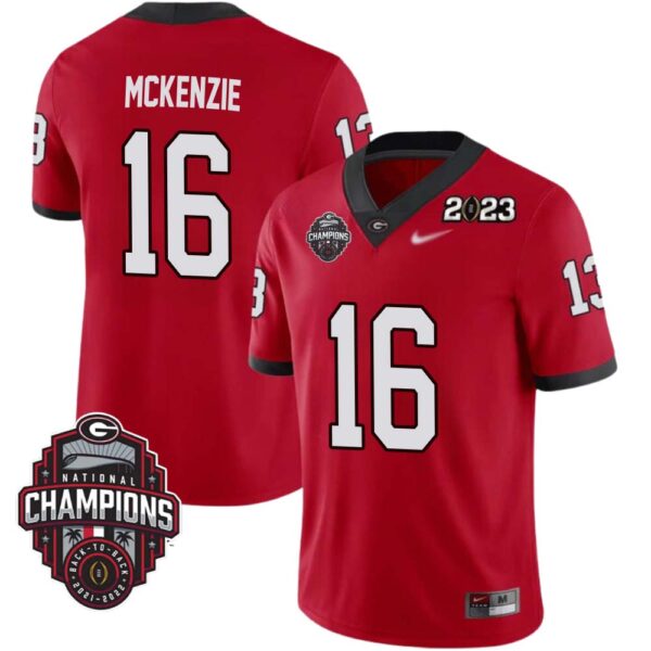 Isaiah Mckenzie No 16 Mens Georgia Bulldogs Back To Back National Champions 2023 Limited Jersey